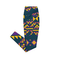 Crossover leggings with pockets