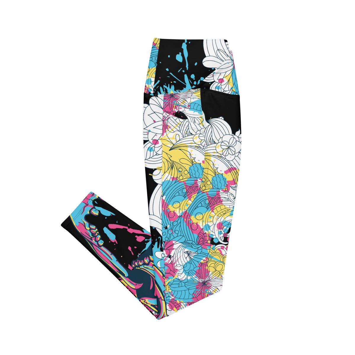 Crossover leggings with pockets