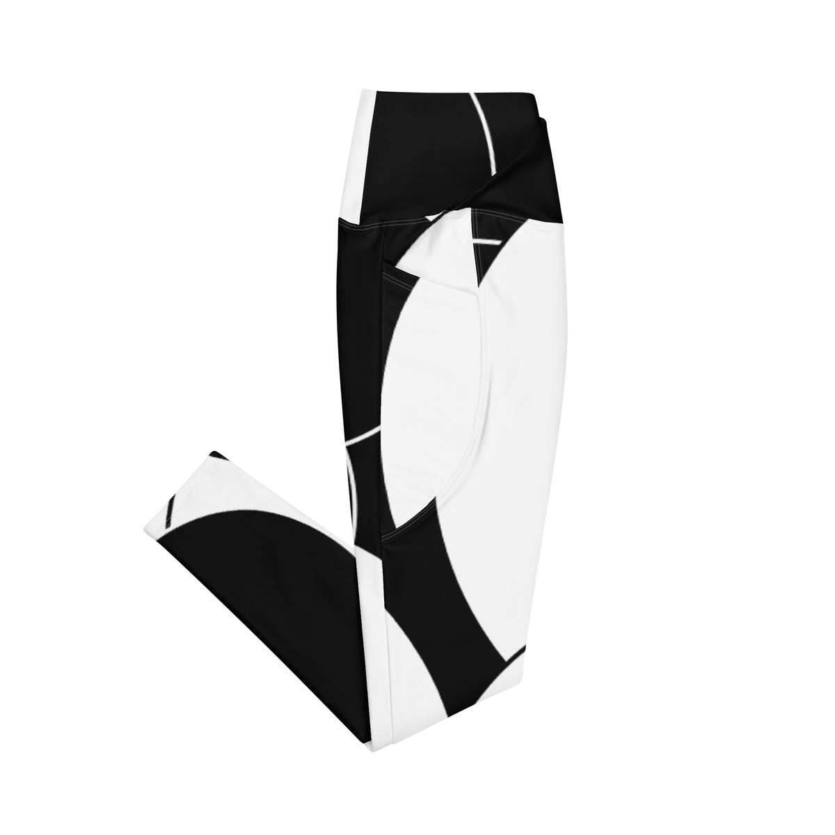 Crossover leggings with pockets