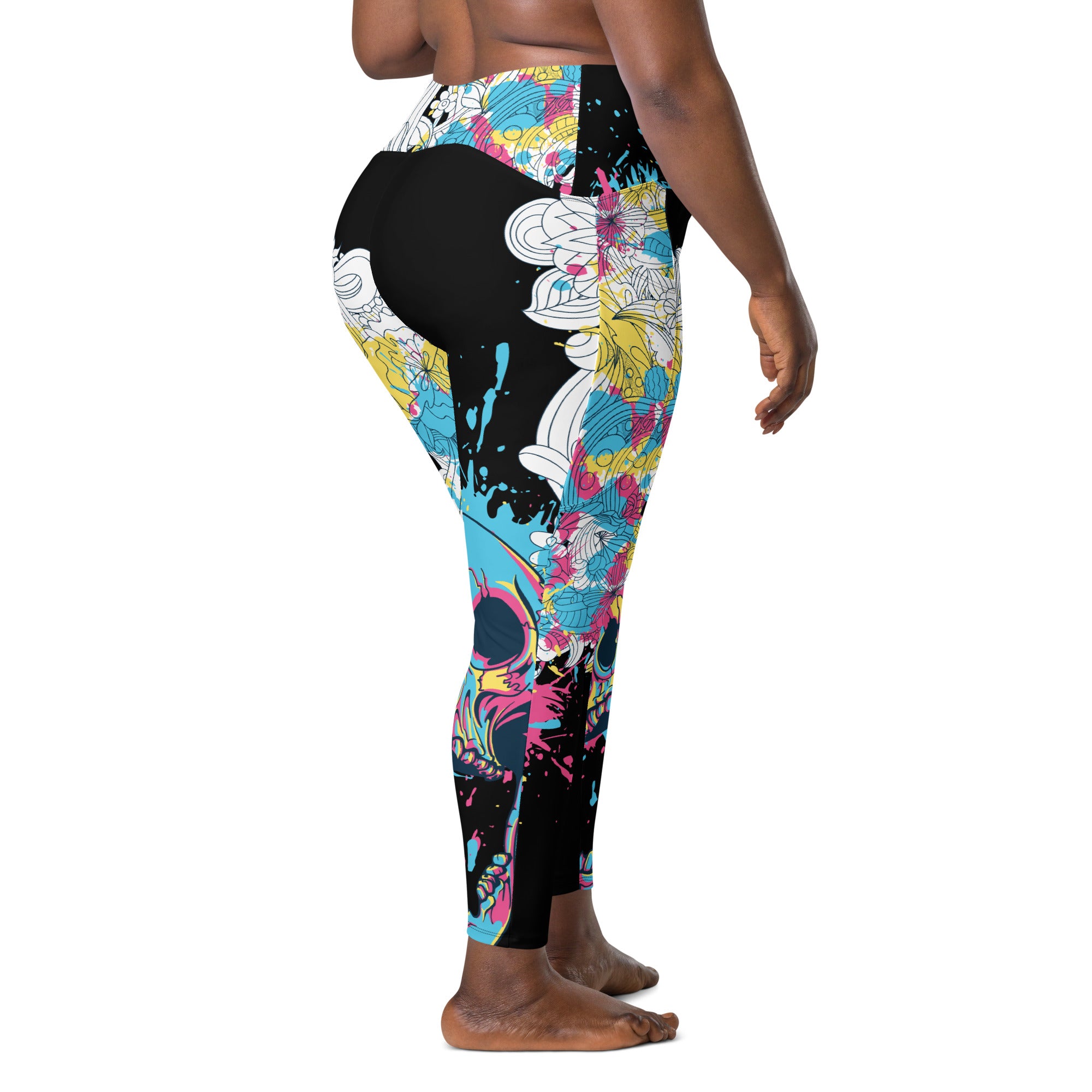 Crossover leggings with pockets