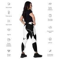 Crossover leggings with pockets