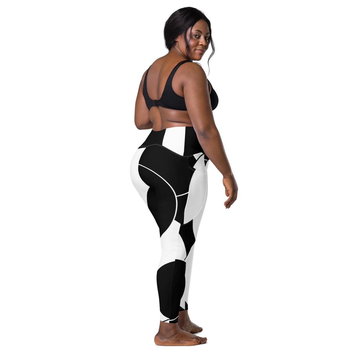 Crossover leggings with pockets