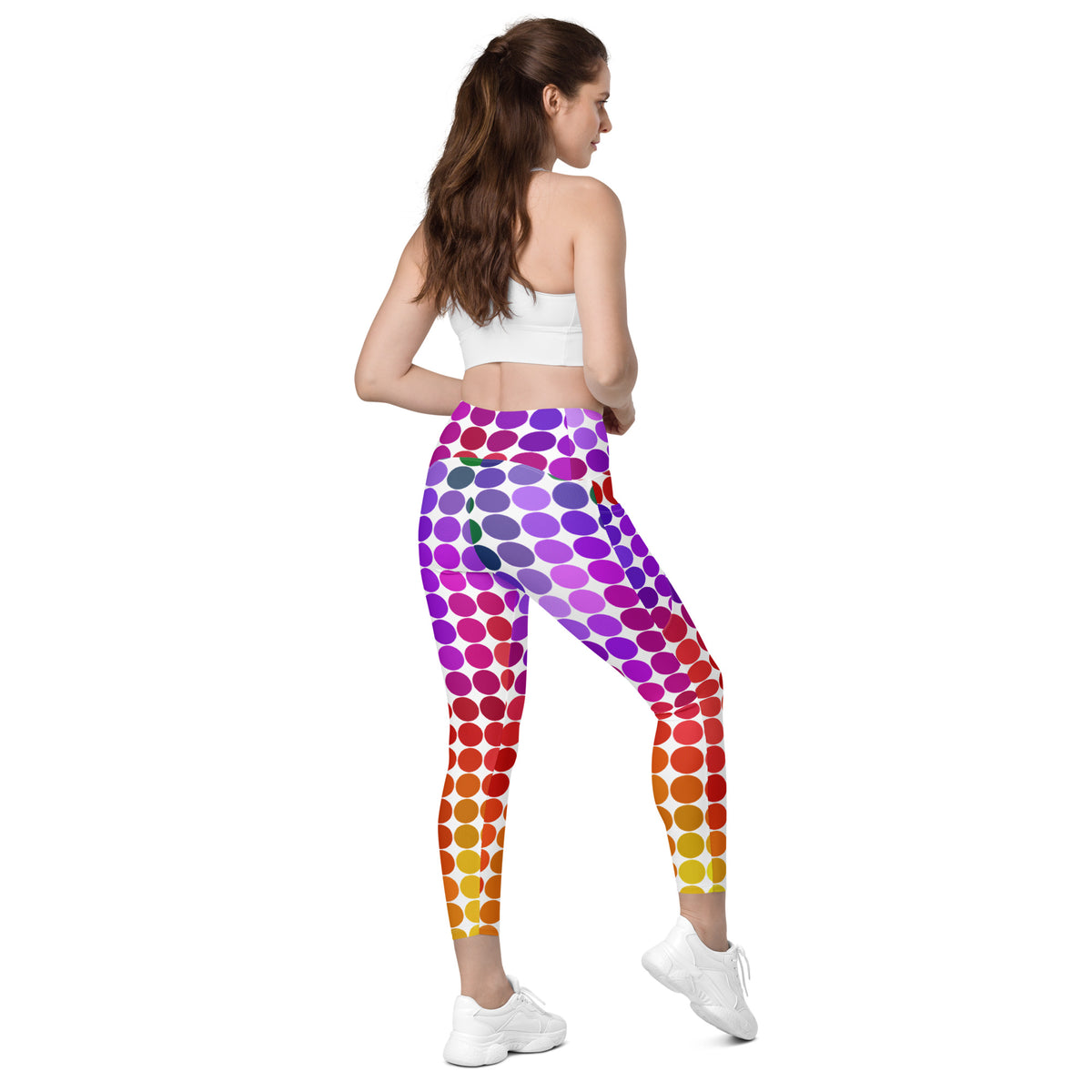 Crossover leggings with pockets