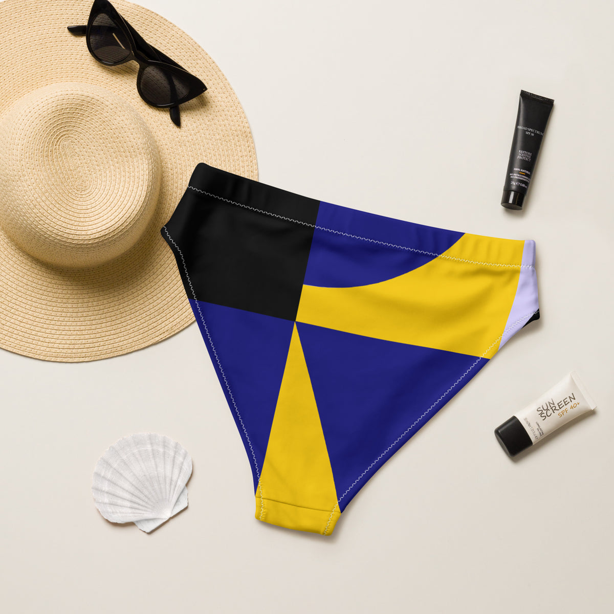 High-waisted bikini bottom
