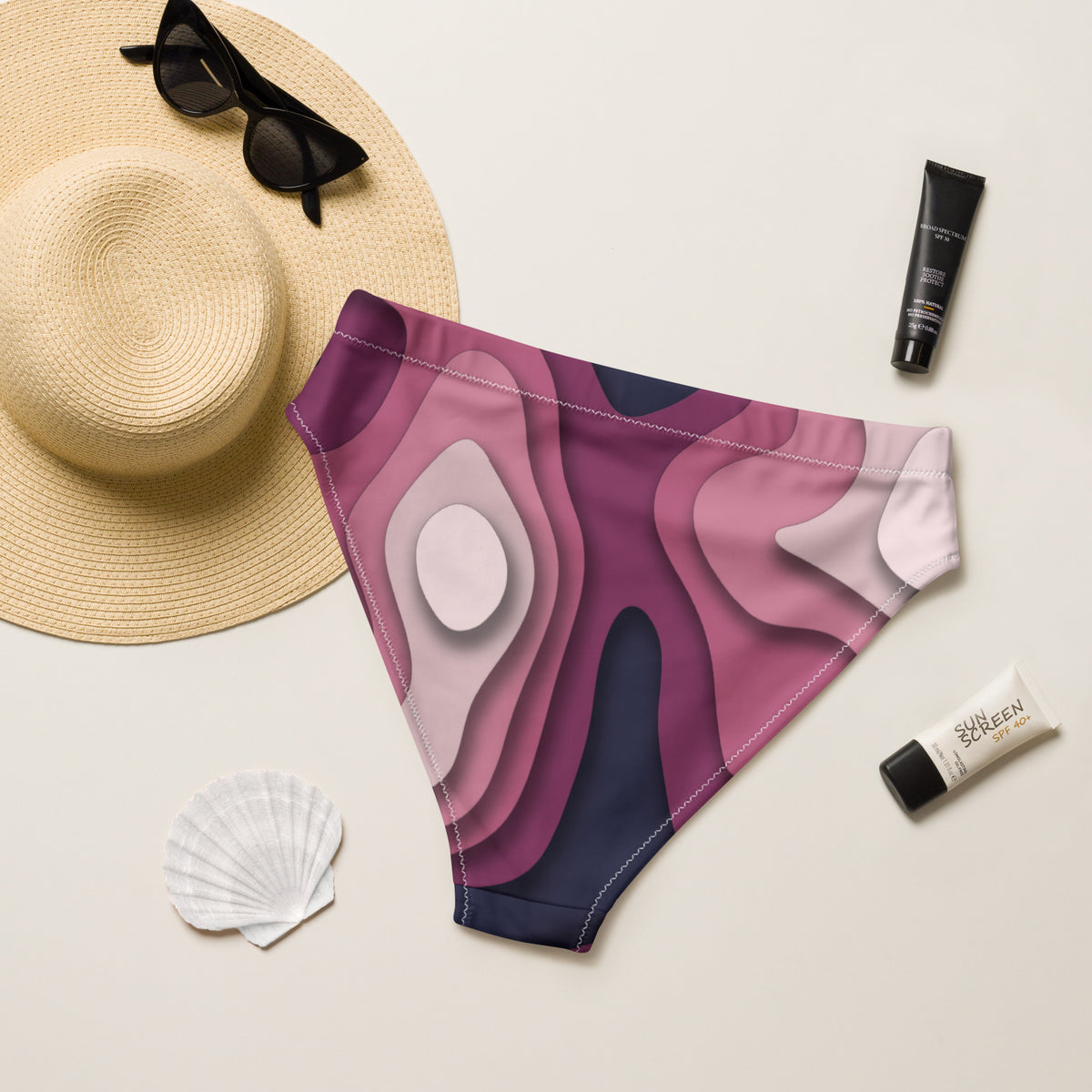 High-waisted bikini bottom