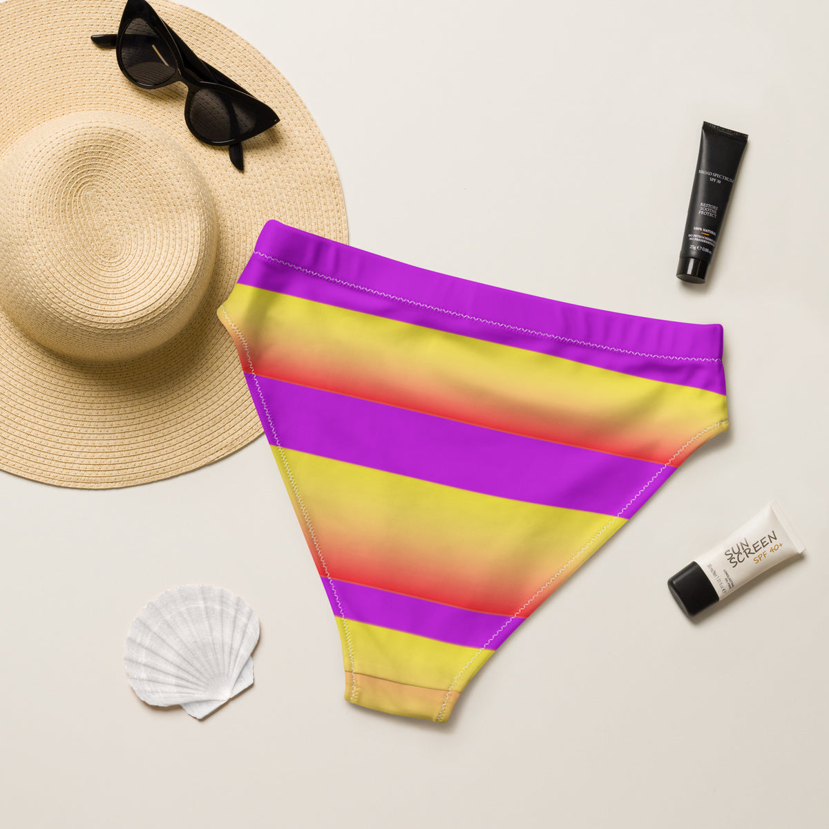 High-waisted bikini bottom