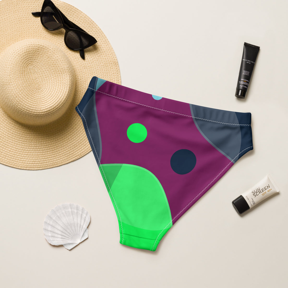 High-waisted bikini bottom