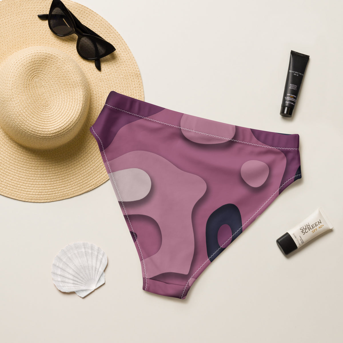 High-waisted bikini bottom