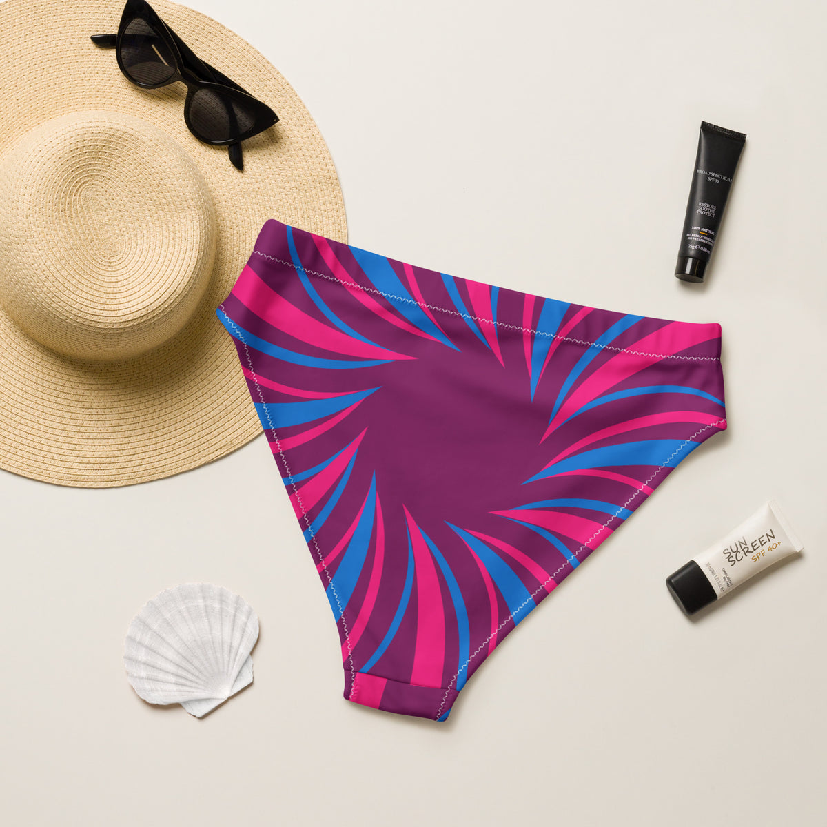 High-waisted bikini bottom