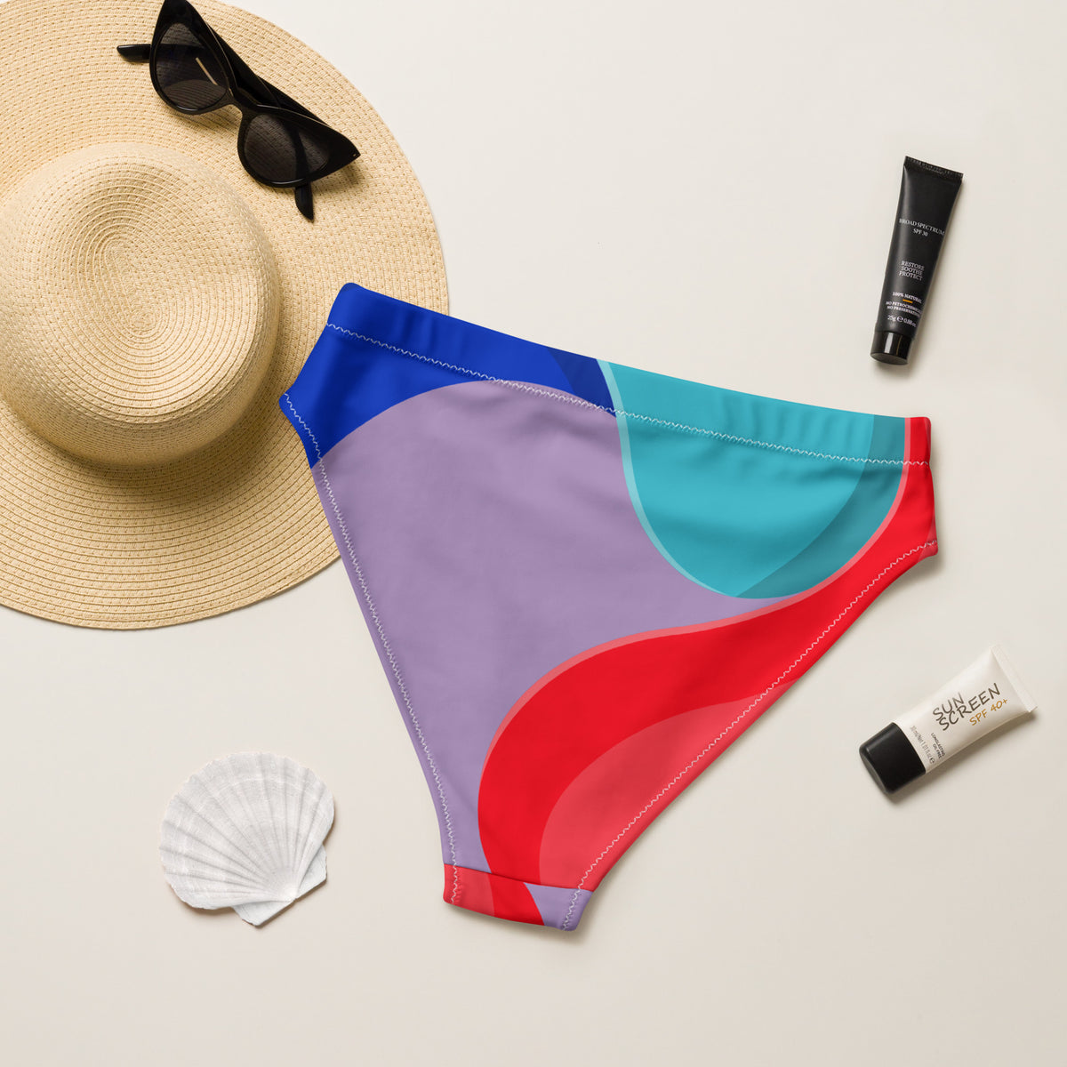 High-waisted bikini bottom