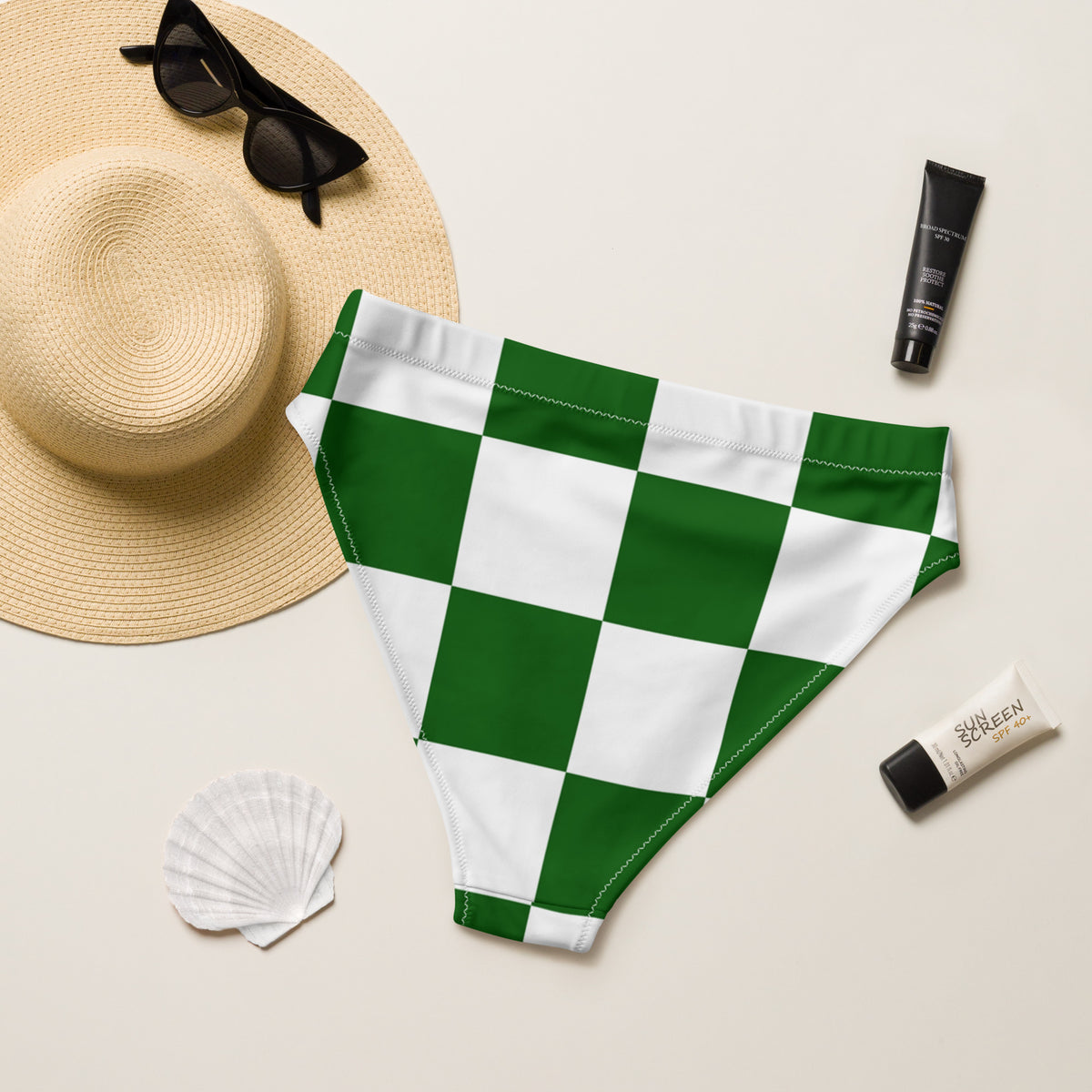 High-waisted bikini bottom
