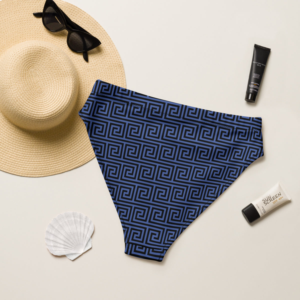 High-waisted bikini bottom