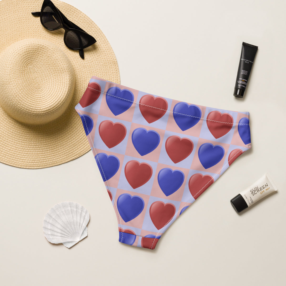 High-waisted bikini bottom