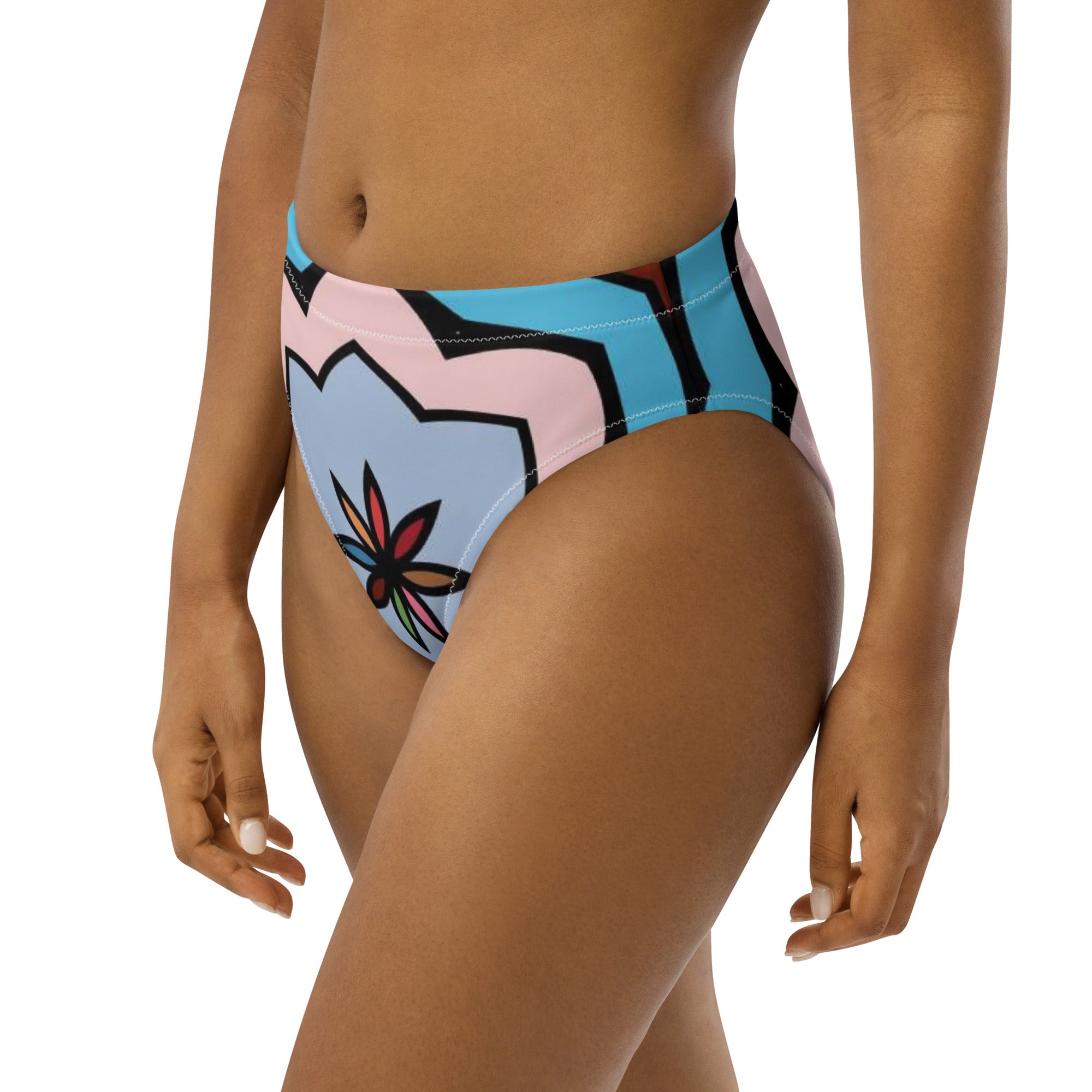 High-waisted bikini bottom