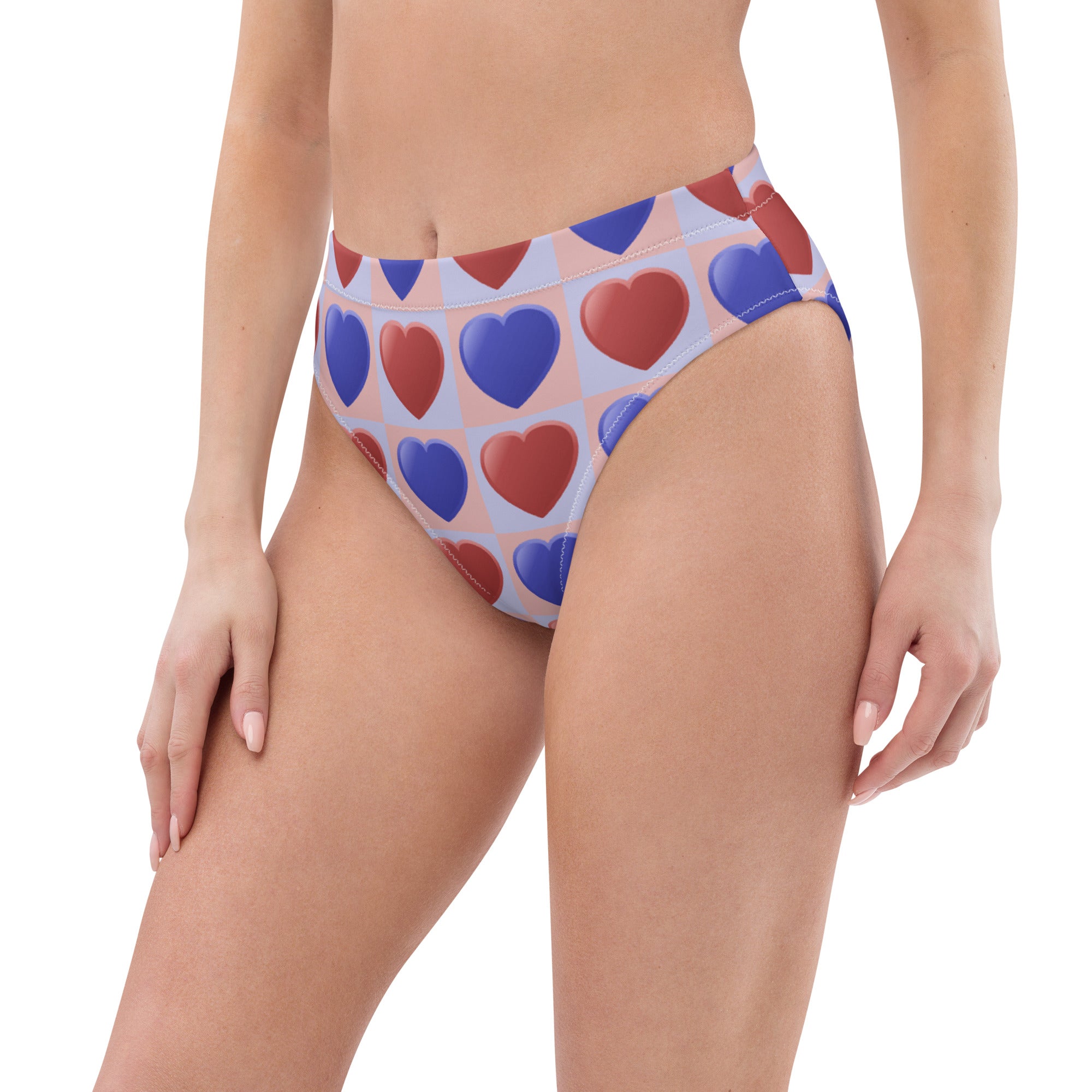 High-waisted bikini bottom