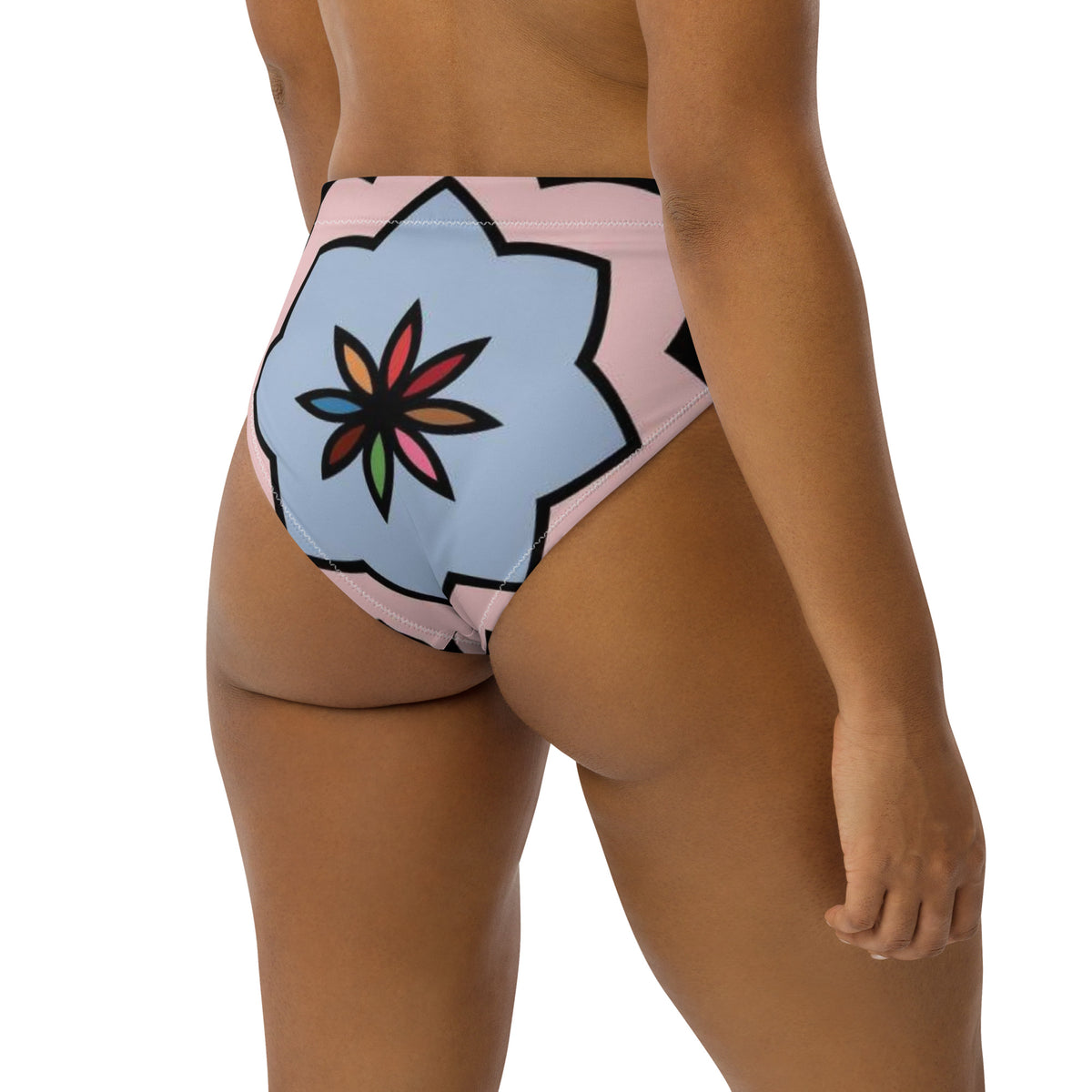High-waisted bikini bottom