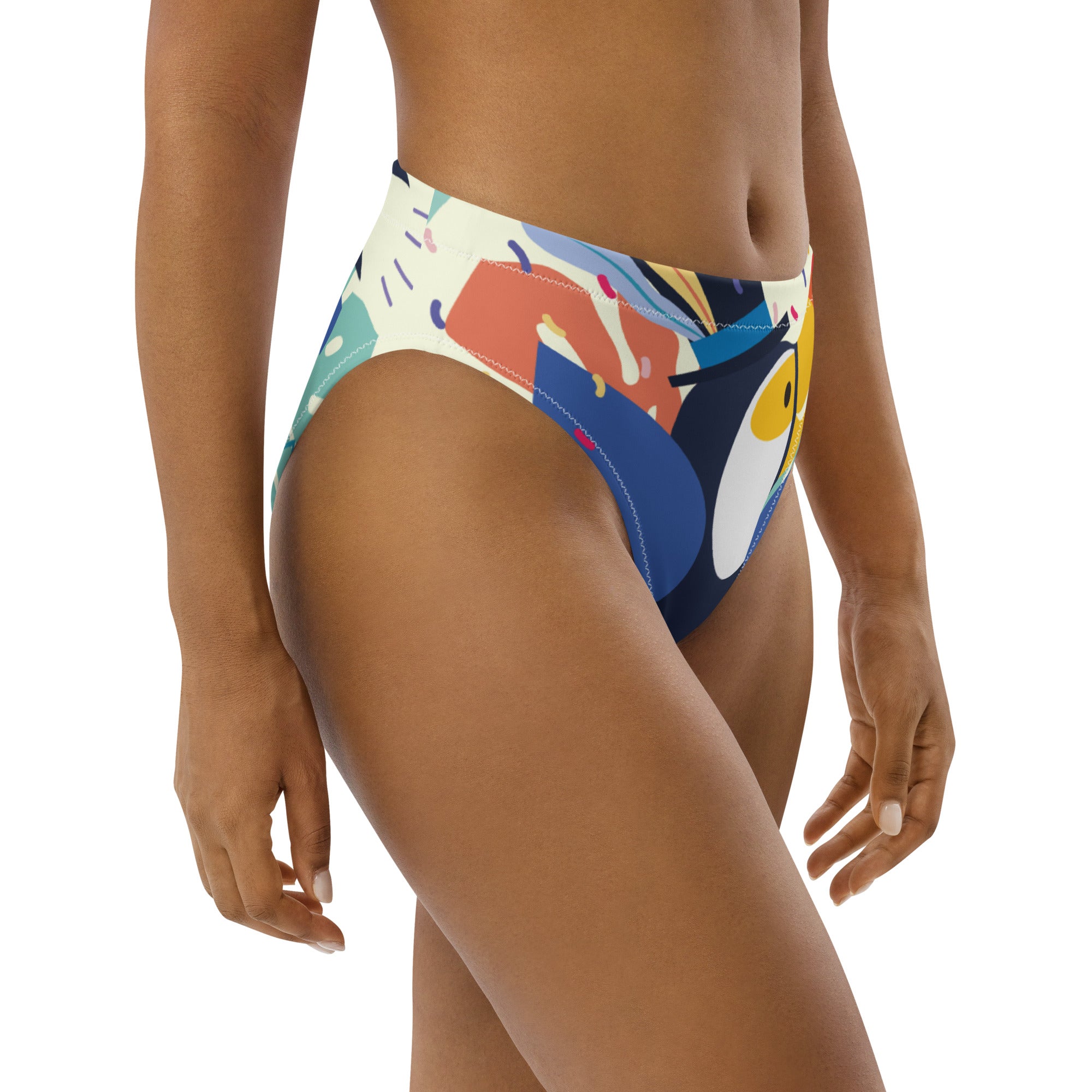 High-waisted bikini bottom