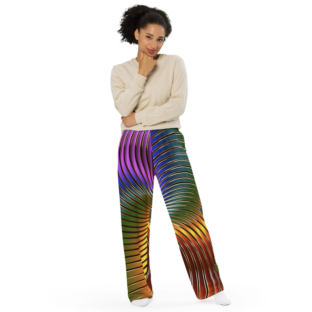 Unisex wide-leg pants