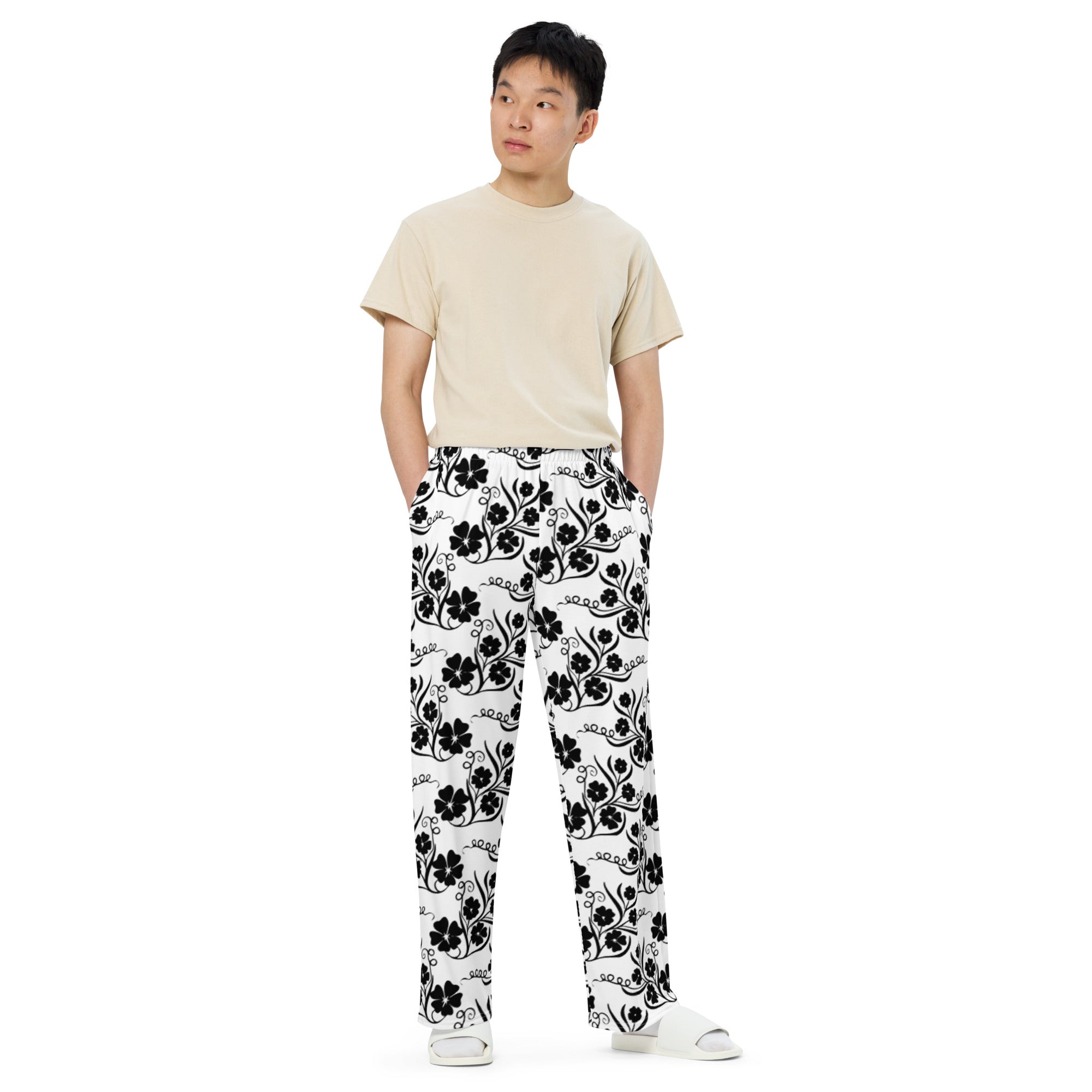 Unisex wide-leg pants