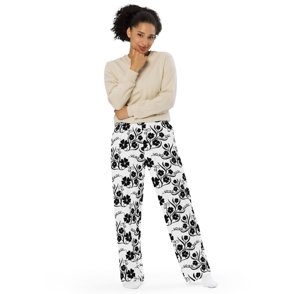 Unisex wide-leg pants