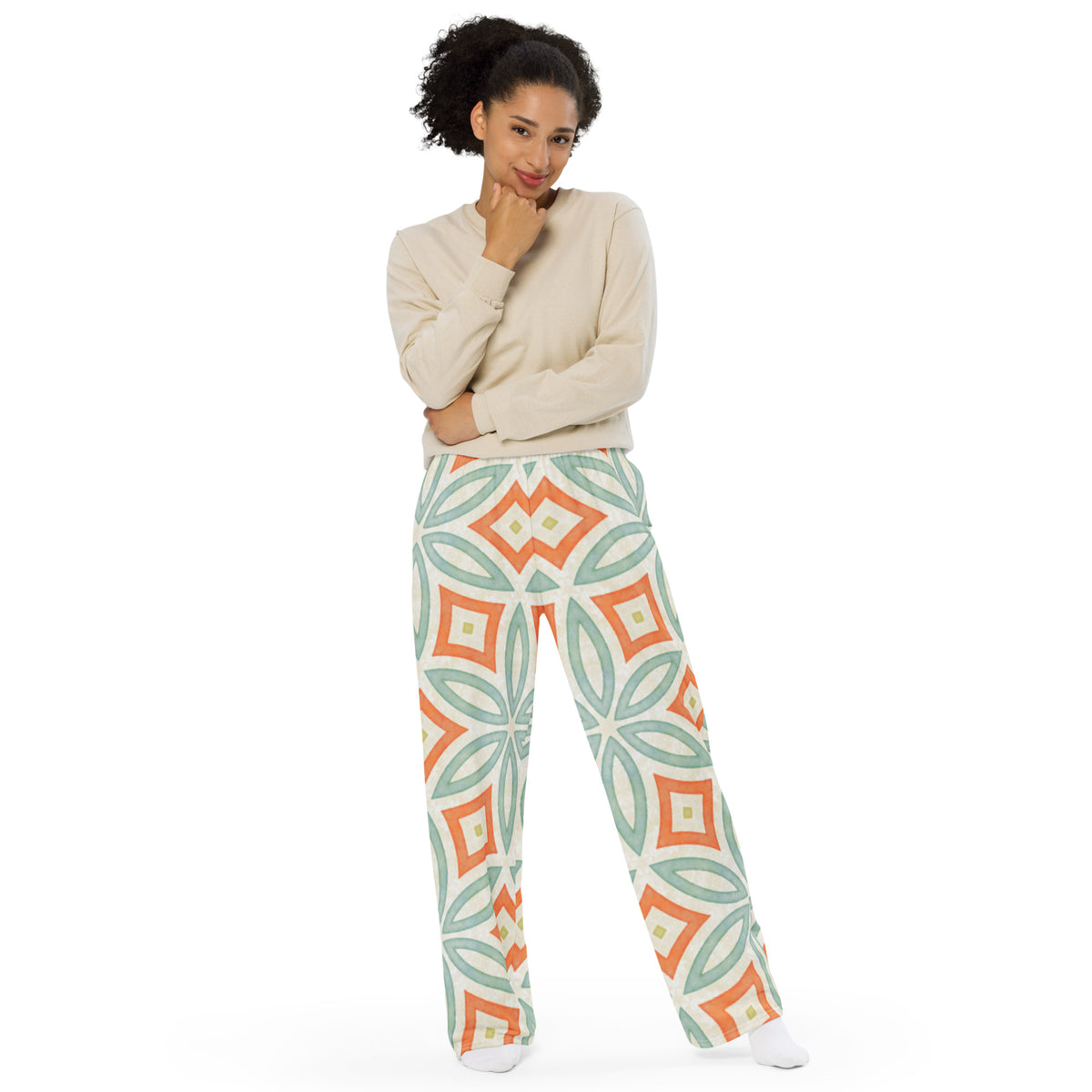 Unisex wide-leg pants