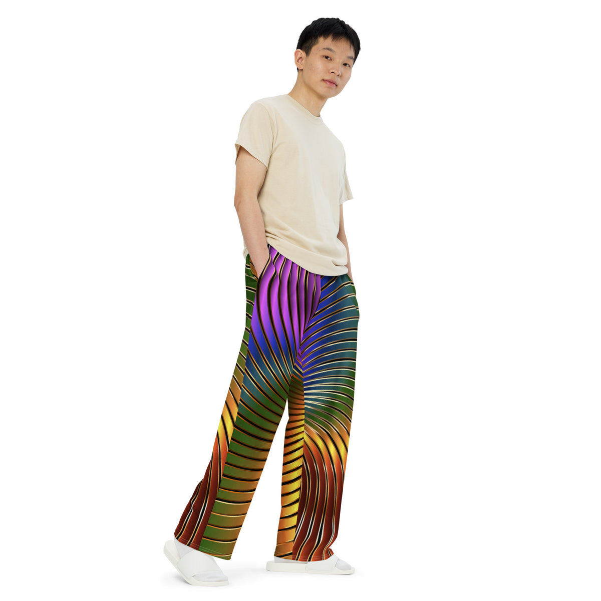 Unisex wide-leg pants