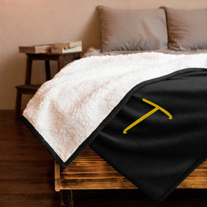 EMBROIDERED PREMIUM SHERPA BLANKET-T