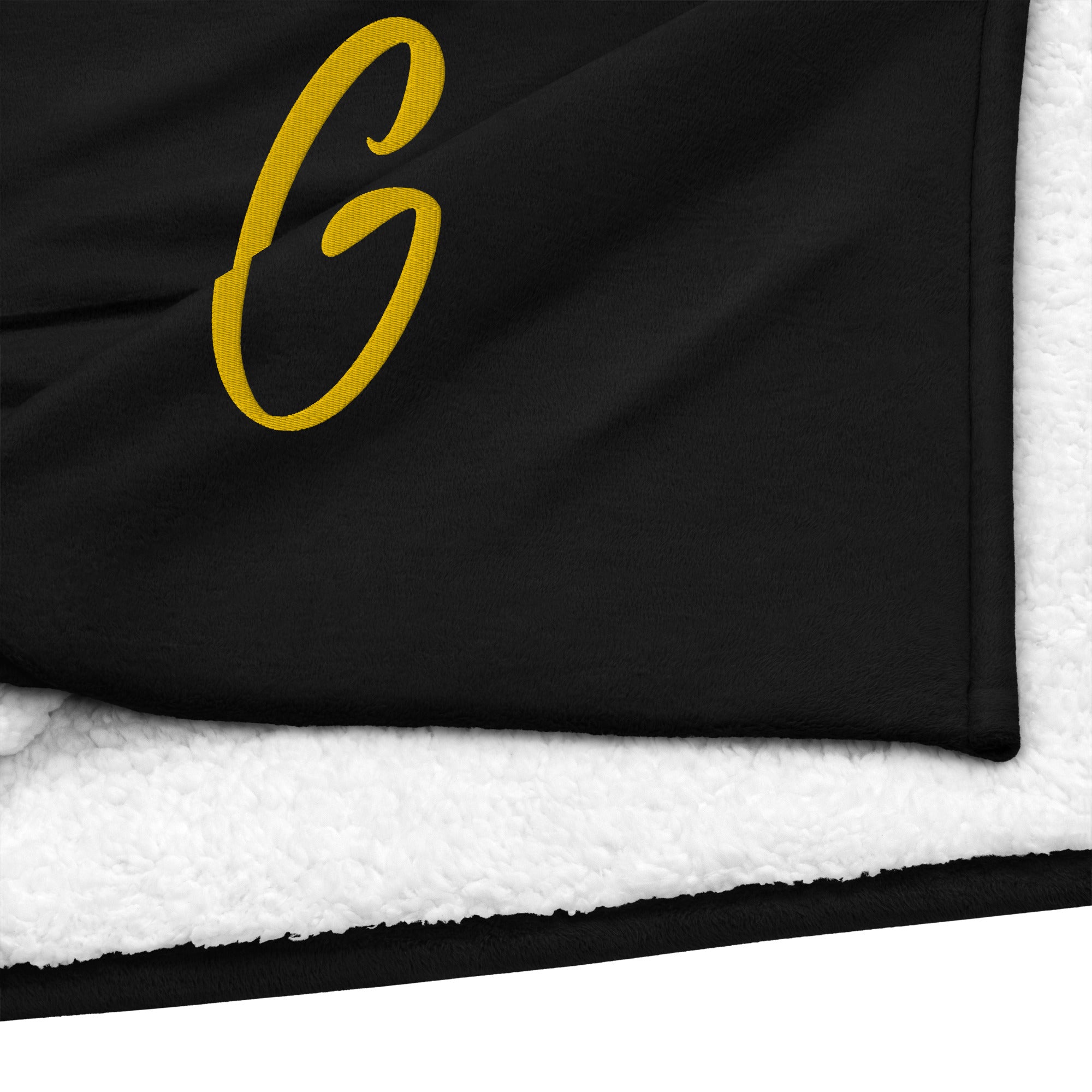 EMBROIDERED PREMIUM SHERPA BLANKET-G