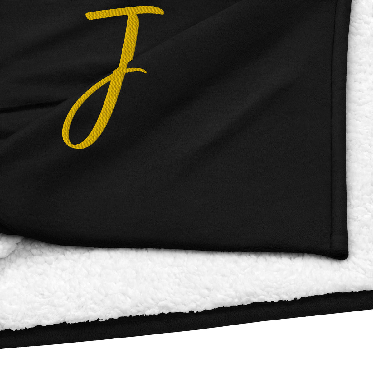 EMBROIDERED PREMIUM SHERPA BLANKET-J