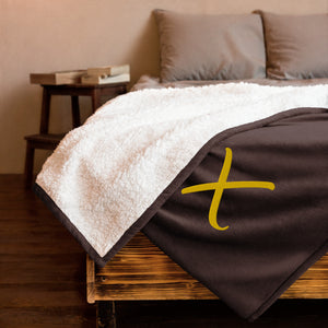 EMBROIDERED PREMIUM SHERPA BLANKET-X