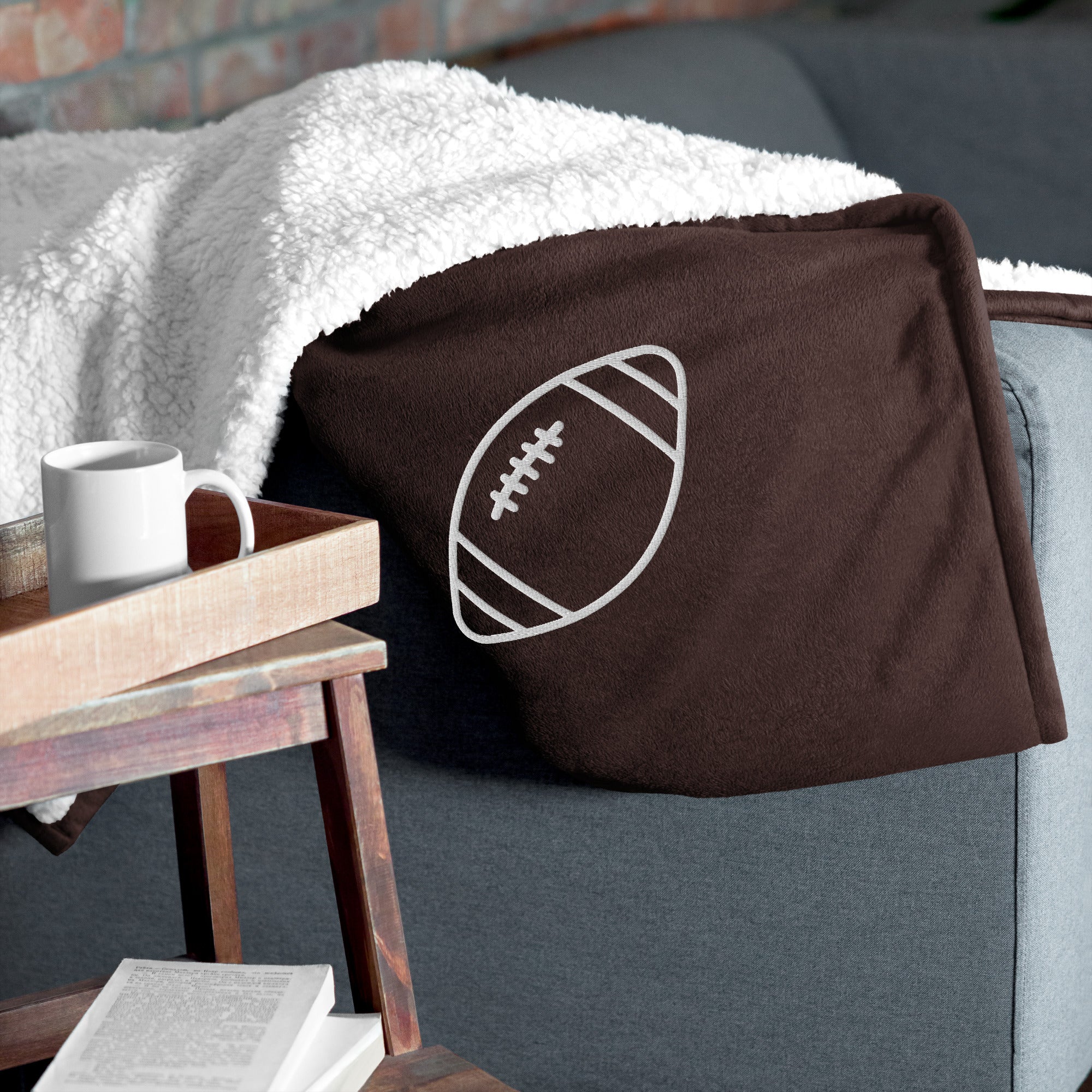 EMBROIDERED PREMIUM SHERPA BLANKET