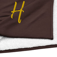 EMBROIDERED PREMIUM SHERPA BLANKET-H