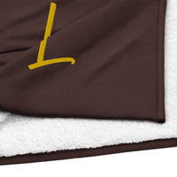 EMBROIDERED PREMIUM SHERPA BLANKET-L