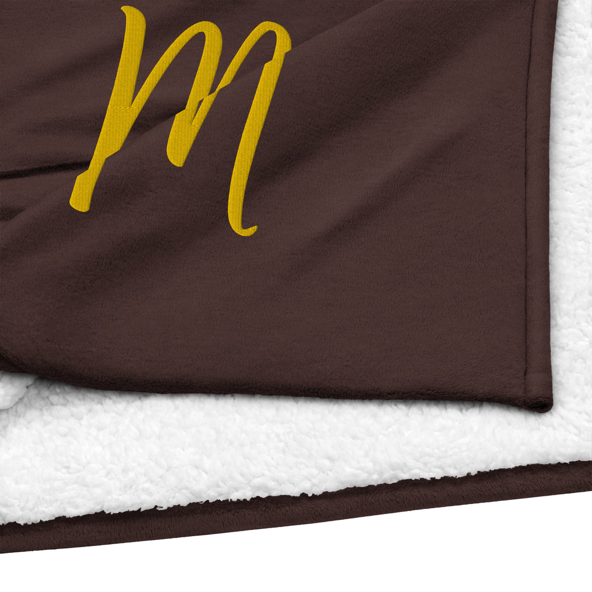 EMBROIDERED PREMIUM SHERPA BLANKET-M