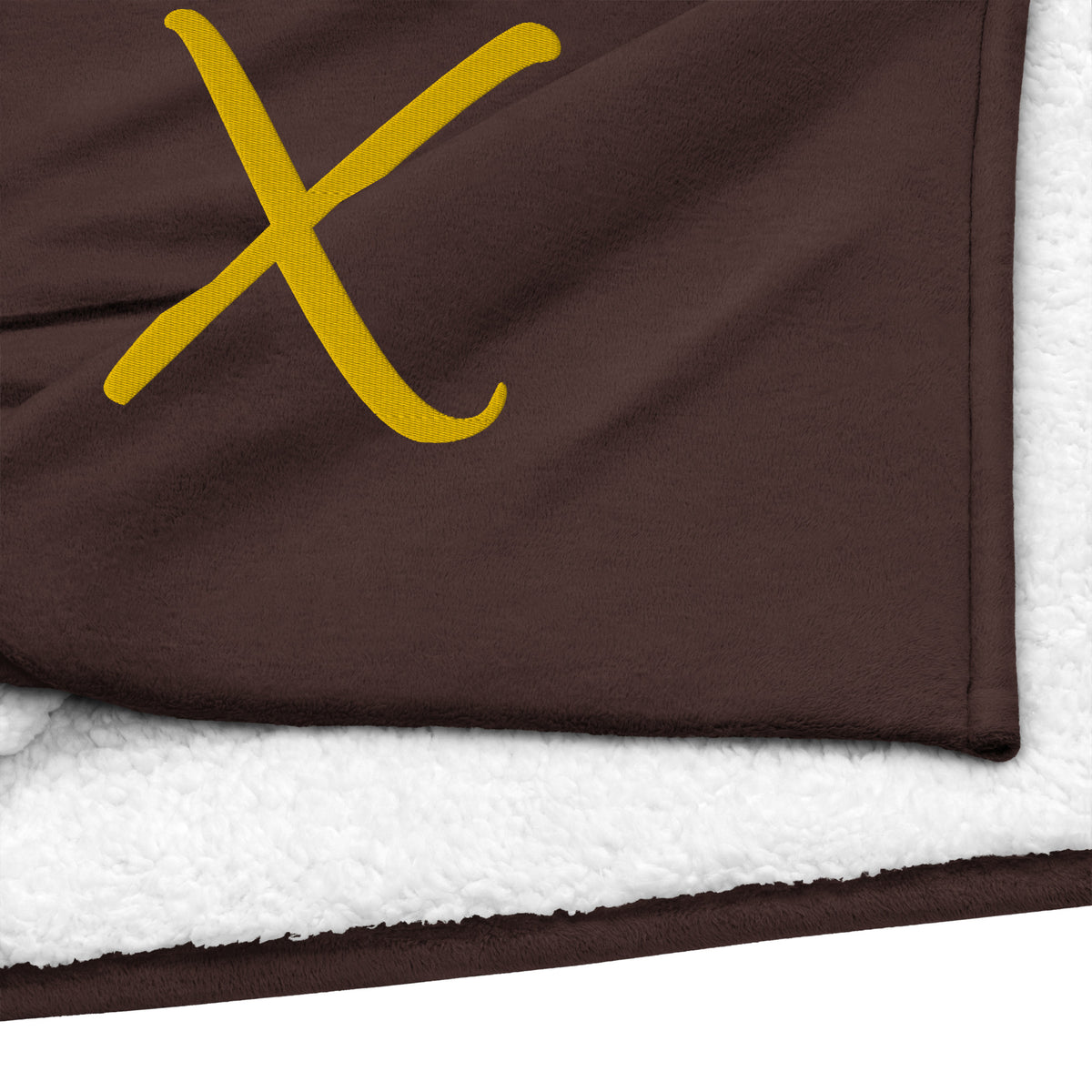 EMBROIDERED PREMIUM SHERPA BLANKET-X