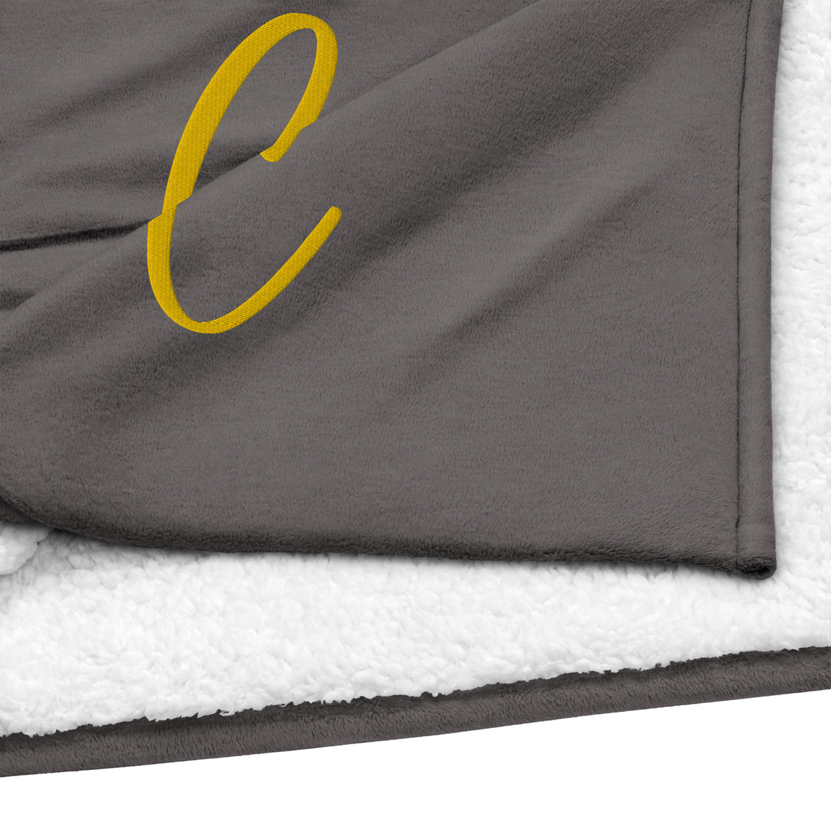 EMBROIDERED PREMIUM SHERPA BLANKET-C