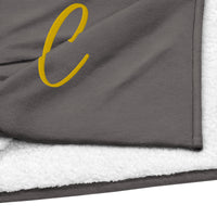 EMBROIDERED PREMIUM SHERPA BLANKET-C