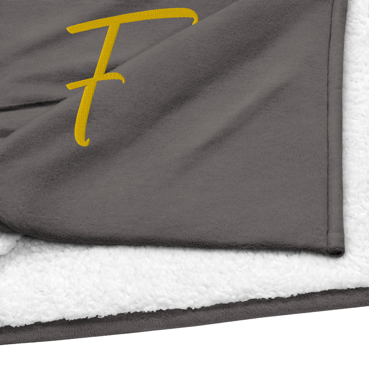 EMBROIDERED PREMIUM SHERPA BLANKET-F