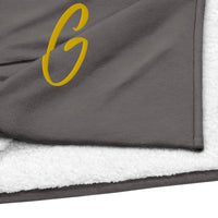 EMBROIDERED PREMIUM SHERPA BLANKET-G