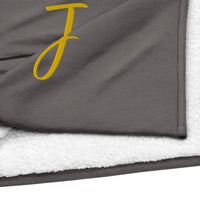 EMBROIDERED PREMIUM SHERPA BLANKET-J