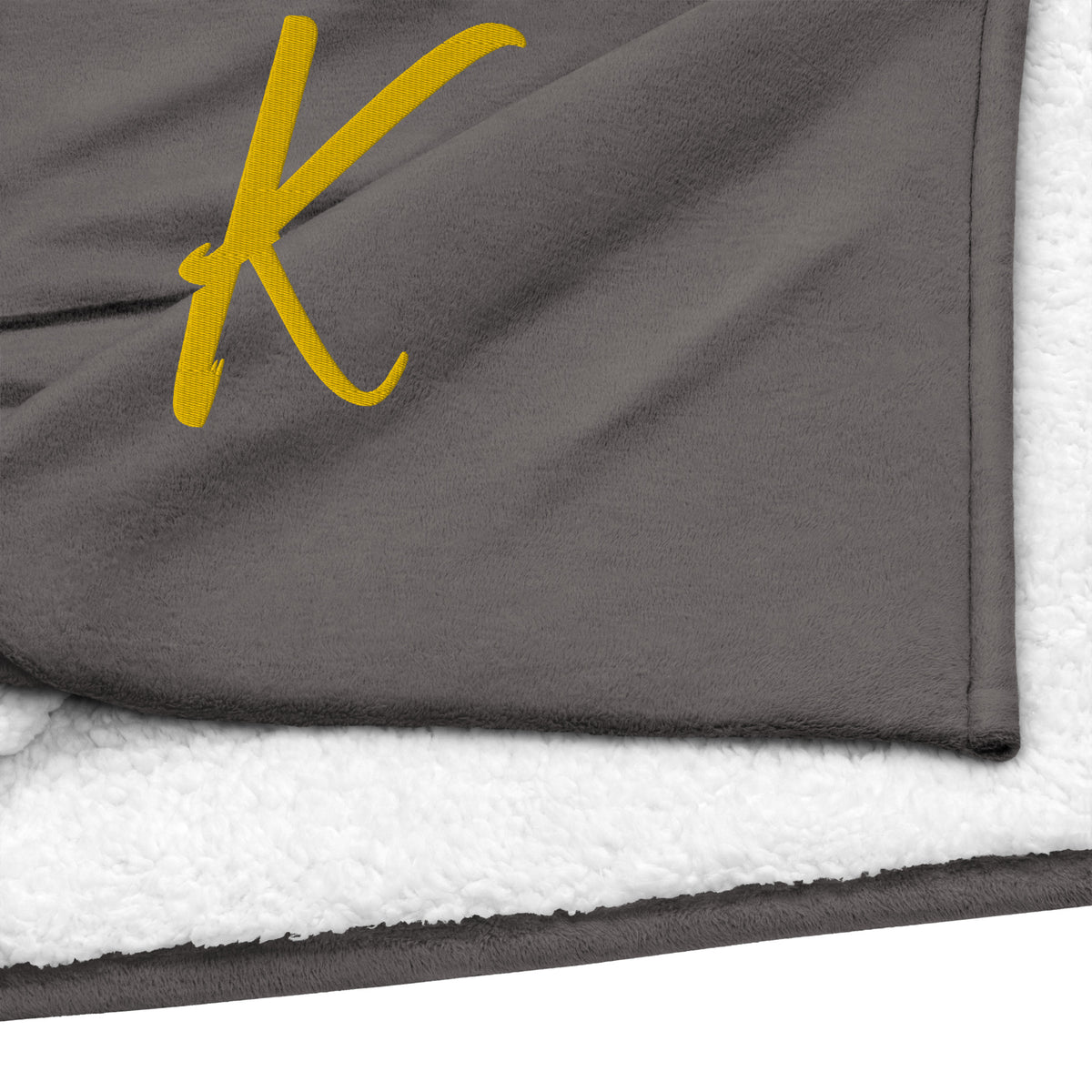 EMBROIDERED PREMIUM SHERPA BLANKET-K