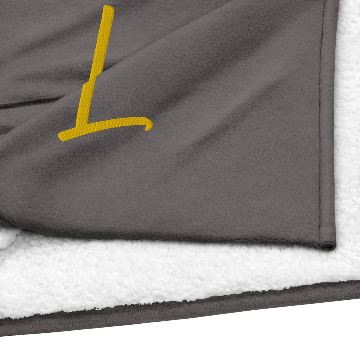 EMBROIDERED PREMIUM SHERPA BLANKET-L