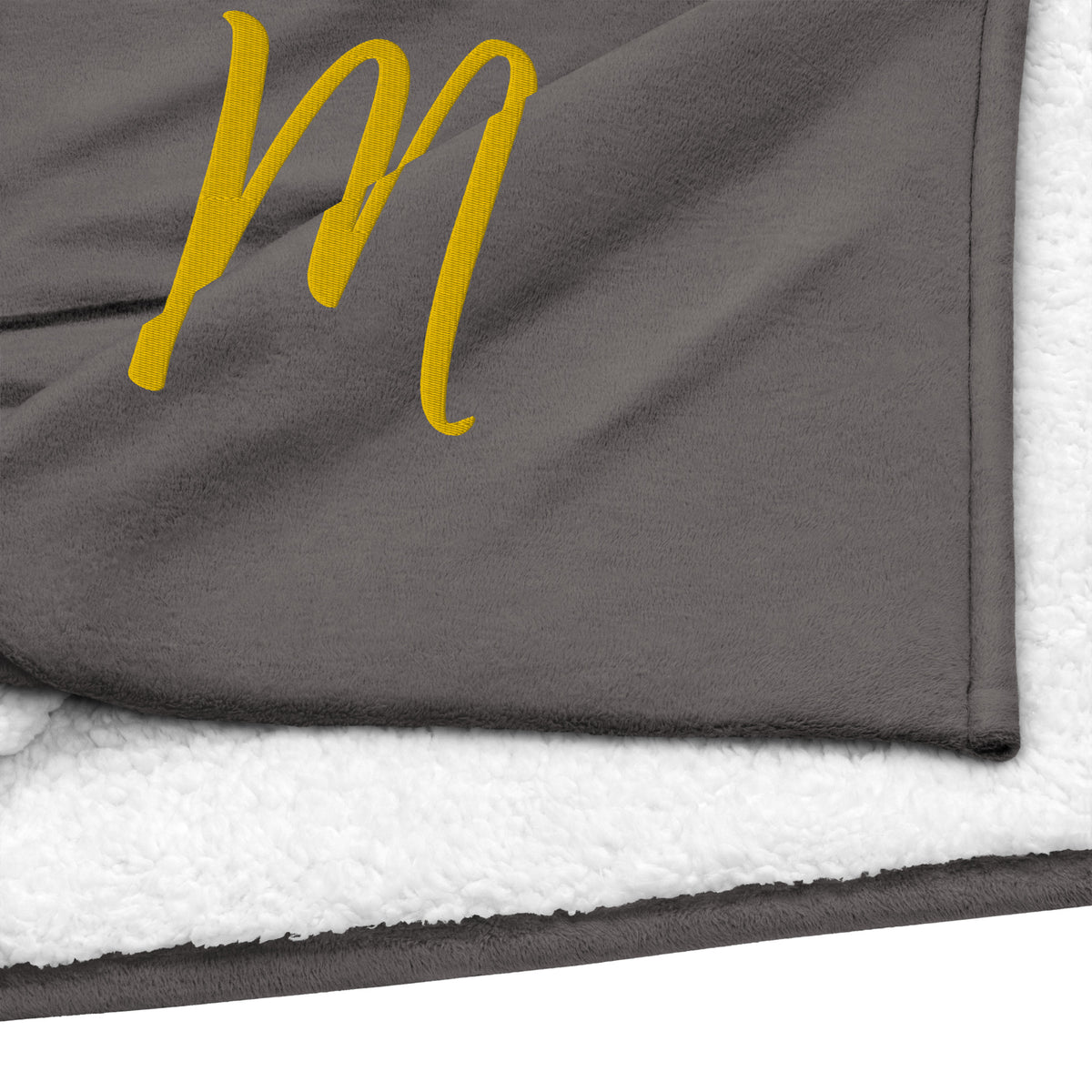 EMBROIDERED PREMIUM SHERPA BLANKET-M