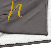 EMBROIDERED PREMIUM SHERPA BLANKET-N