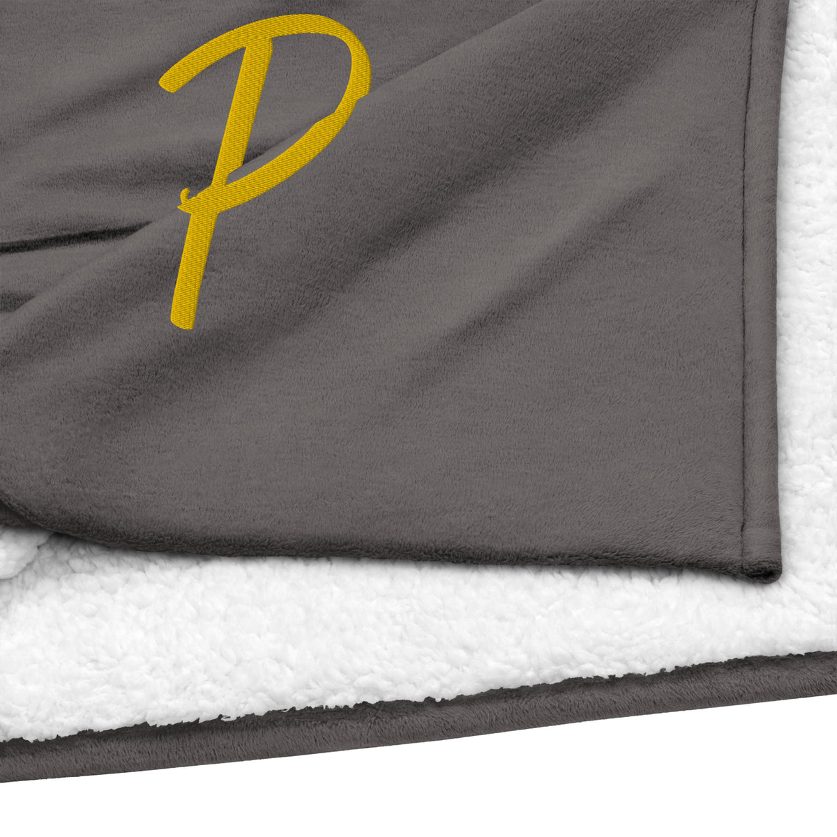 EMBROIDERED PREMIUM SHERPA BLANKET-P