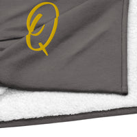 EMBROIDERED PREMIUM SHERPA BLANKET-Q