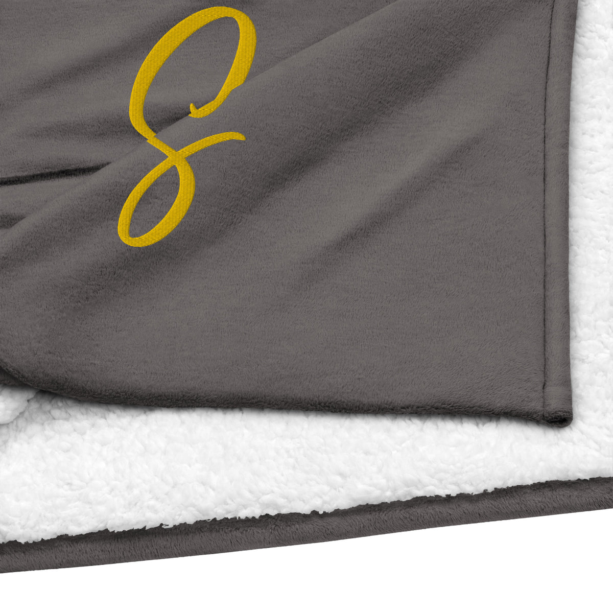 EMBROIDERED PREMIUM SHERPA BLANKET-S