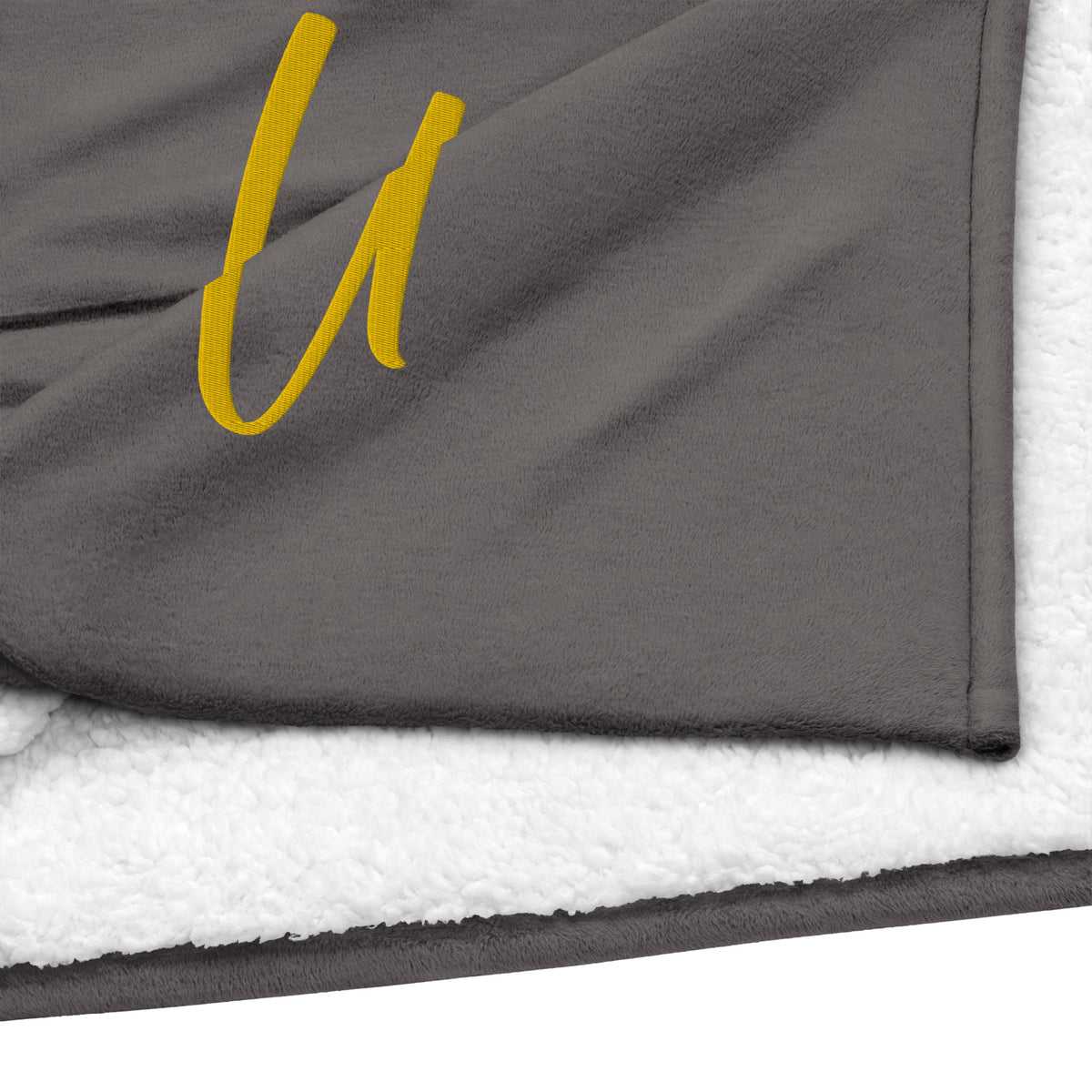 EMBROIDERED PREMIUM SHERPA BLANKET-U