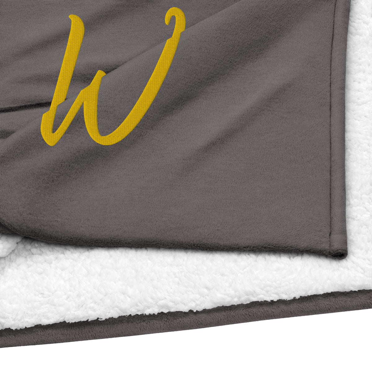 EMBROIDERED PREMIUM SHERPA BLANKET-W
