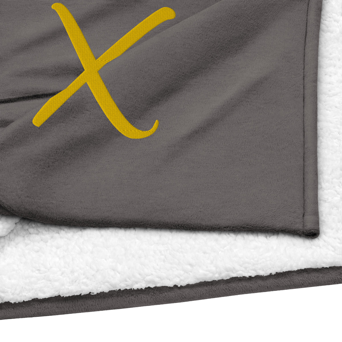 EMBROIDERED PREMIUM SHERPA BLANKET-X